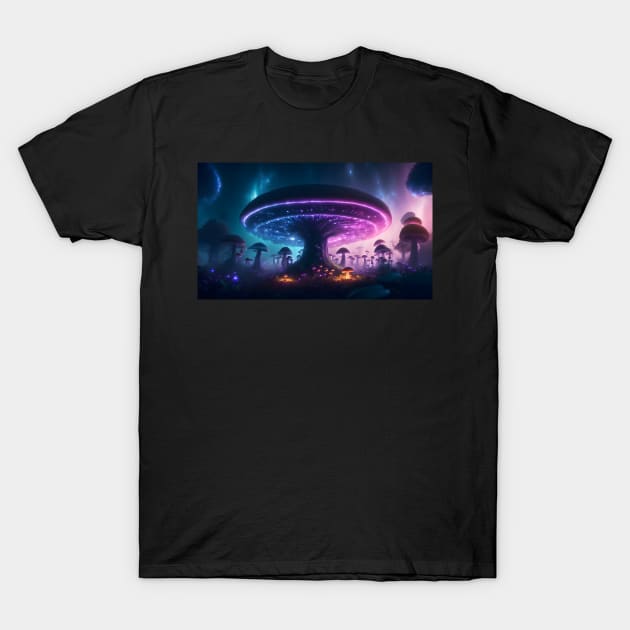 Fantasy mushroom cinematic light T-Shirt by WODEXZ